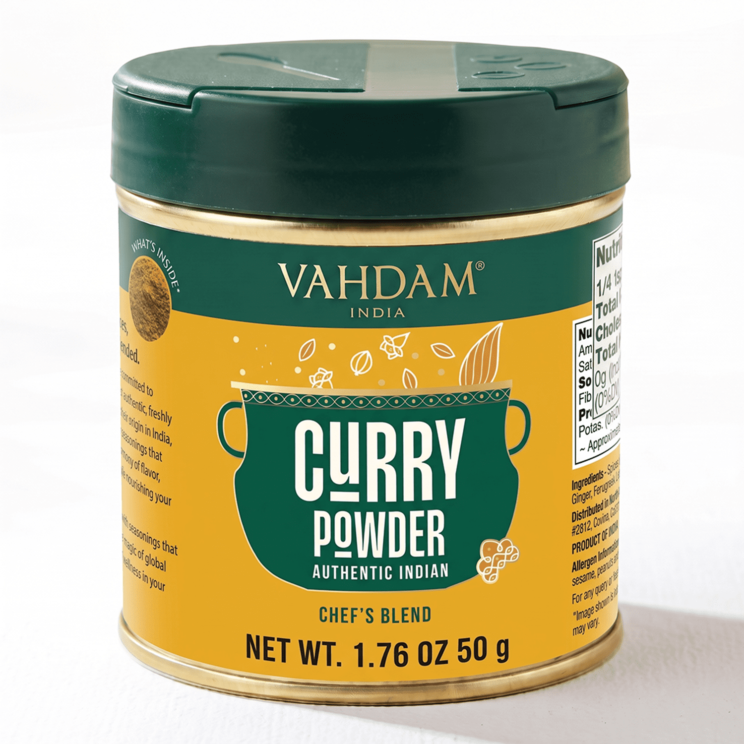 (3 pack) VAHDAM Curry Powder Spice Blend, 1.76 oz Tin | Authentic Indian Curry Seasoning with Coriander, Turmeric, Cumin & Fennel