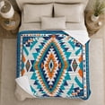 thumbnail image 5 of Southwestern Medallion Sofa Pumpkins Festive Boho Style, Festive Halloween Scene, Warm Flannel Blanket for Living Room and Reading Nook, Art Lovers Halloween Gift, Festive Home Decor, 5 of 9