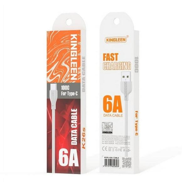 KINGLEEN 1m nice USB cable 6A fast charging data Type C cable - Cable