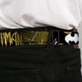 thumbnail image 4 of DC Comics Belt, Seatbelt Buckle Belt, Batman Bat Signals Flying Bats Yellow Black White, 30 to 44 Inches, 4 of 9