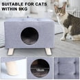 thumbnail image 5 of Cat House for Indoor Cats - Wood Pet House Cat Cave with Mat, Cat Condo, Cat Stool, Pet Bed, Cube House for Cats and Small Dogs ﻿, 5 of 9