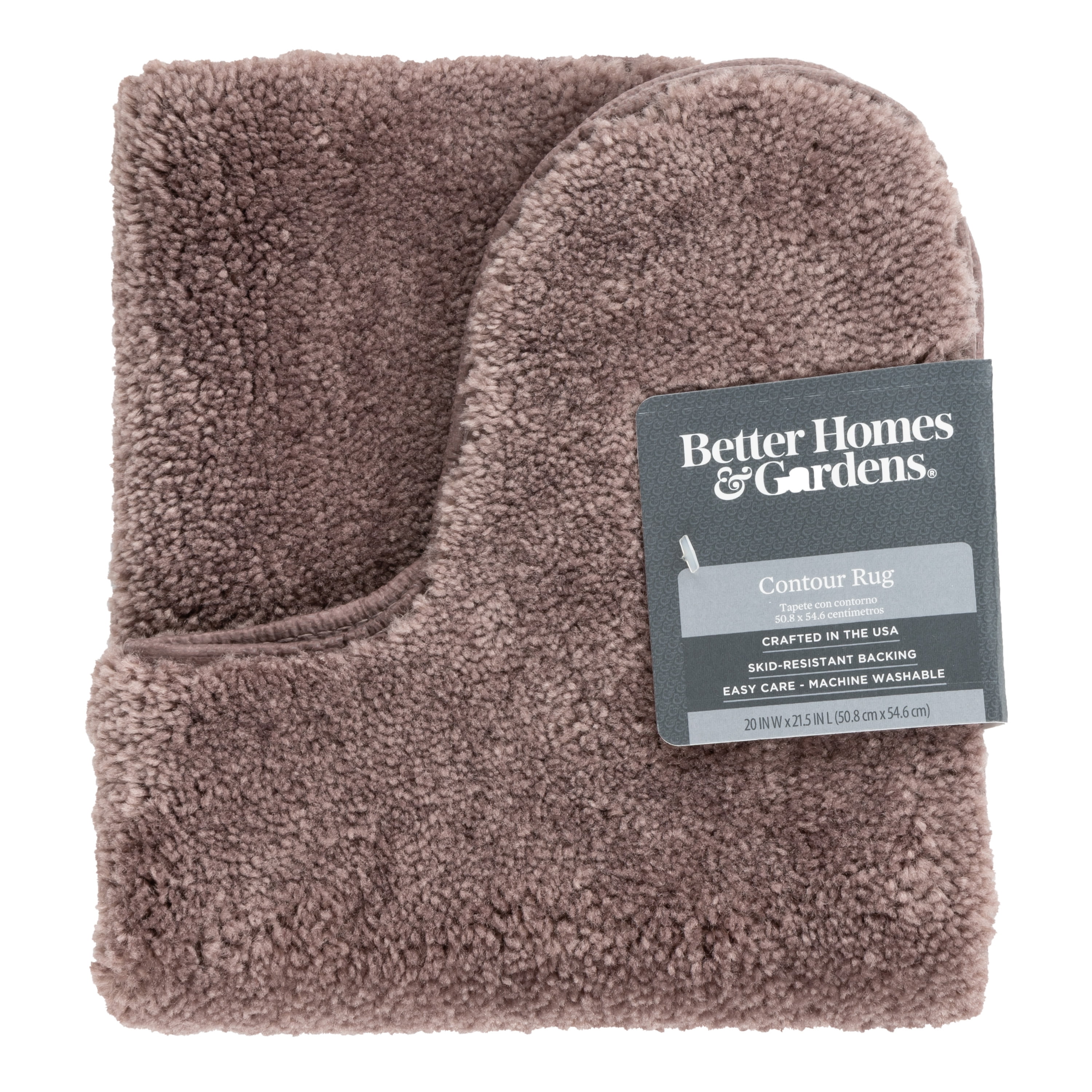 Better Homes & Gardens Solid Purple Nylon Bathroom Rug, Contour - 1 Each