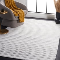Safavieh Elements Albina Striped Polyester Area Rug, Ivory, 6' x 6' Square