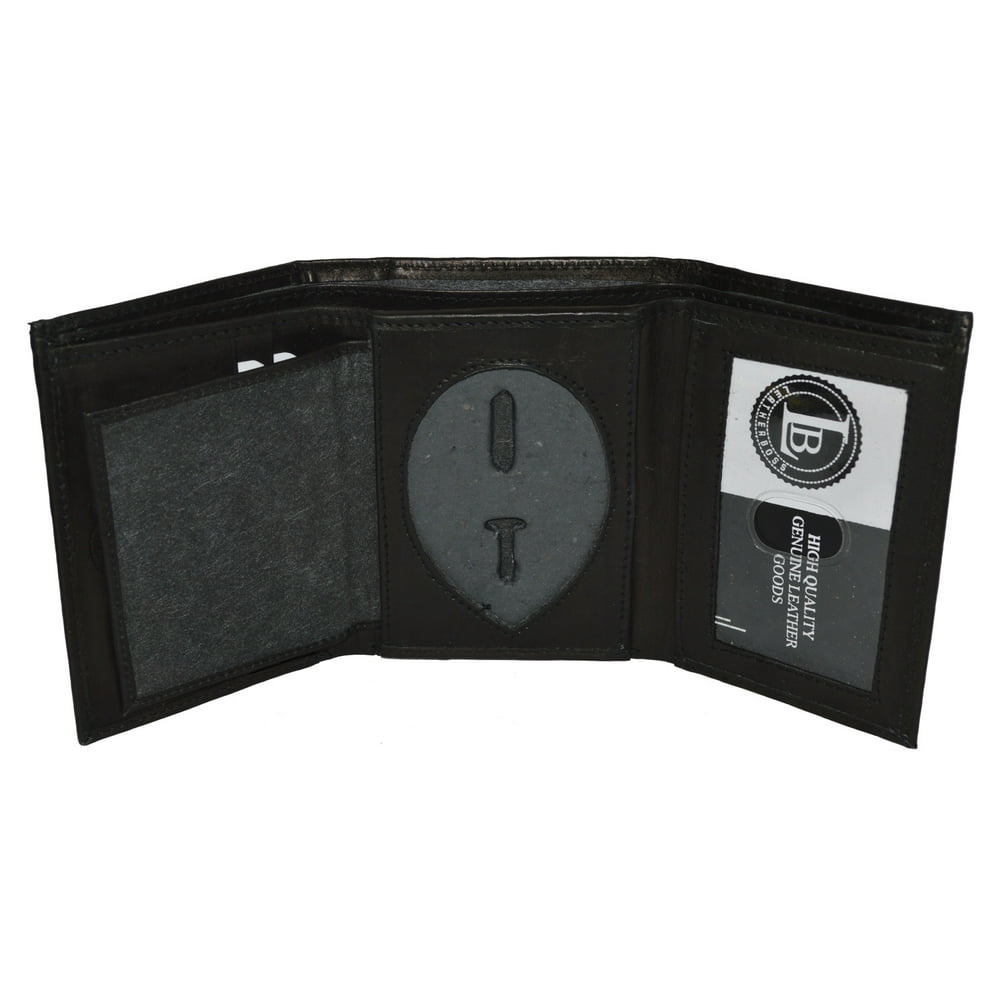 Police Badge ID holder wallet Shield shape by leatherboss Walmart
