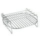 thumbnail image 5 of Brochetas de Barbacoa de Acero inoxidable de Doble Capa Bandeja para Hornear Freidora Al Aire Libre BBQ Roaster Rotisserie Sobre 304 Silver de Acero inoxidable 1 Paquete, 5 of 7