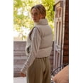 thumbnail image 2 of Blu Pepper Women's Reversible Zip Up Cropped Puffer Vest, 2 of 5