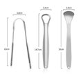 thumbnail image 2 of Raspador de lengua Yjmei 3 piezas acero inoxidable CHAO Raspador dental adultos, 2 of 5