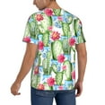 thumbnail image 2 of Fotbe Flowers and Cactus Baseball Jersey Shirt for Men and Women, Casual Short Sleeves Button Down T-Shirt-3X-Large, 2 of 9