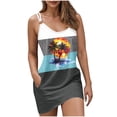 thumbnail image 2 of Jusqu'à 50 % de Réduction Horkkom Robes d'Été pour Femmes Plage Col en V Robes d'Été Bretelles Spaghetti Taille Mini Robe avec Poche TTG, 2 of 6