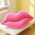 thumbnail image 6 of Deeceymbur Decorative Pillows Lips Plush Pink Lips Pillow Valentine's Day Gift Pink 19.68x9.84x3.93in, 6 of 8