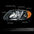 thumbnail image 5 of DNA Motoring For 01-07 Grand Caravan Town & Country Black Amber Corner Headlight Lamp Pair, 5 of 7