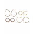 thumbnail image 2 of PalmBeach Jewelry Rose Ion-Plated and Gold Ion-Plated Stainless Steel Hoop Earrings Set, 2 of 7