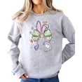 thumbnail image 5 of Easter Nurse Sweatshirt for Women - Cute Bunny Bow Stethoscope Graphic Tee Gray Sweatshirt Adult Small, 5 of 7