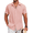 Pink, variant on COOFANDY Men's Cuban Guayabera Shirt Short Sleeve Button Down Shirts Casual Summer Beach Linen Shirts