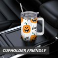 thumbnail image 7 of Happy Halloween Pumpkin Tumbler with Handle and Straws 40 oz Stainless Steel Halloween Travel Coffee Mug Birthday Present for Women Girls Daughter Mom Gifts for Him/Her Coffee Mugs, 7 of 7