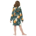 thumbnail image 7 of FORMRS Niños Bathrobe Unisex Hooded Robe Soft Plush Pajamas Sleepwear, Size 10-12T, Floral Oranges, 7 of 7