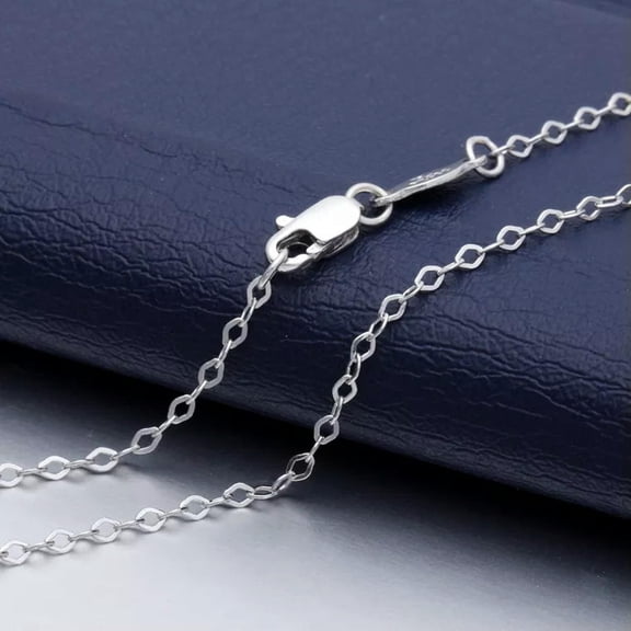 K-KED Pure Platinum Chain For Women pt950 Cross Link Rolo Necklace Lobster Clasp 17''L