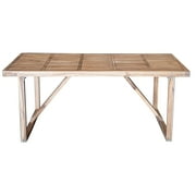 A & B Home Solid Acacia Outdoor Dining Table in Natural Finish KGF39274