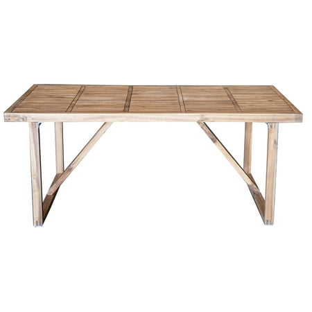 A & B Home Solid Acacia Outdoor Dining Table in Natural Finish KGF39274