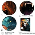 thumbnail image 3 of Designart "Expressionist Grizzly Bear Representation I" Animals Bear Picture Framed Canvas Prints, 3 of 5