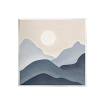 Stupell Industries Towering Mountain Peaks Abstract Shining Moon Sun Graphic Art Unframed Art Print Wall Art, Design by JJ Design House LLC