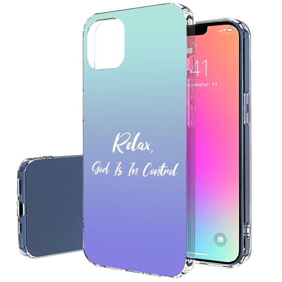 TalkingCase Slim Phone Case Compatible for Apple iPhone 14 Pro Max, God Is In Control Print, Lightweight, Flexible, Soft, Printed in USA