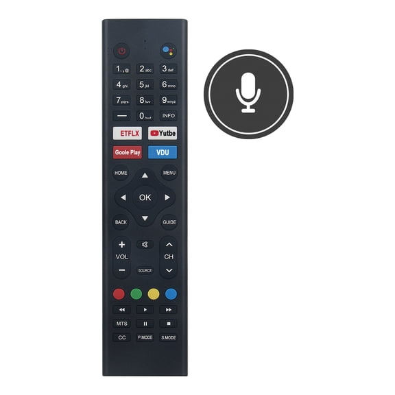 280401010470 Voice Replaced Remote Control for Sceptre Android Smart 4K TV UMC and SRC Series A322BV-SRC A515CV-UMC