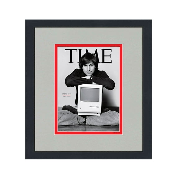 Time Magazine Display Picture Frame - with Acrylic, Backing, and Grey Mat - Fits Any Magazine