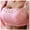 Pink, variant on Full Coverage Bra Underwear Bra Adjustment Bra Ladies Transparent and Breathable Short Size Cupless Bra, Style 2627, 38B
