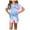 Blue, variant on Baby Romper Sleeve Short Child Printed Tie-Dyed Rainbow Kids Jumpsuit Girls Girls Romper&Jumpsuit One Piece Outfits 4-5 Years