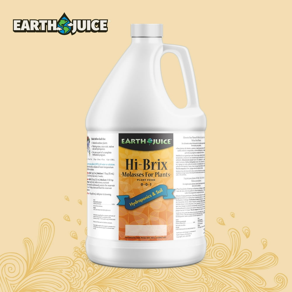 Earth Juice HiBrix Molasses Plant Food Nutrient Fertilizer, 1 Gallon