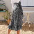 thumbnail image 4 of Falda envolvente floral,Falda cruzada con lazo para mujer Falda midi con envoltura floral Falda cruzada con lazo Rendimiento probado, 4 of 6