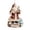 D-Santa Claus- A1, variant on Coastal Christmas Ornament – Sea Glass & Shell Memory Keepsake, Angel Figurine Ceramic Hanging Ornament, Shell Pearl & Rhinestone Details, Sentimental Keepsake for Christmas Tree