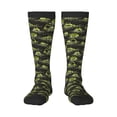 thumbnail image 2 of Picia Women Crew Soft Moisture-wicking Socks Light Green Excavator Pattern Design Cotton Socks, One Size fit All, 2 of 9