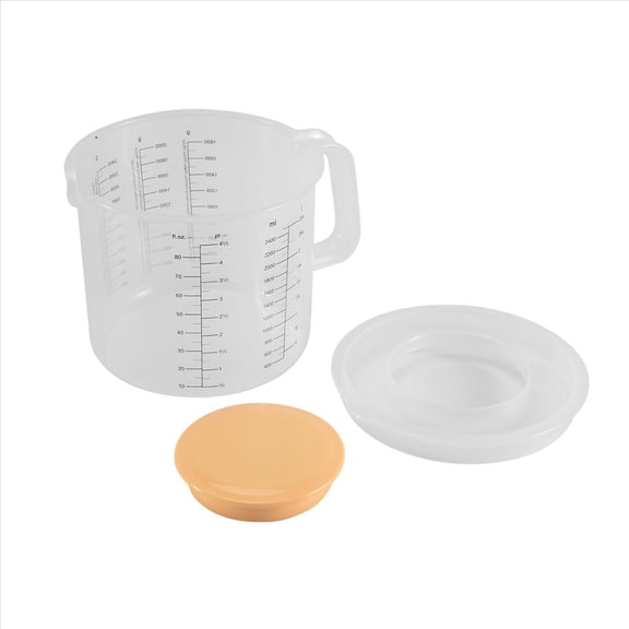 Quaqdae Plastic Ounce Measuring Cups and Mixing Pitcher for Baking with Lid Liquid Jugs/Jar in Ml Splash Guard