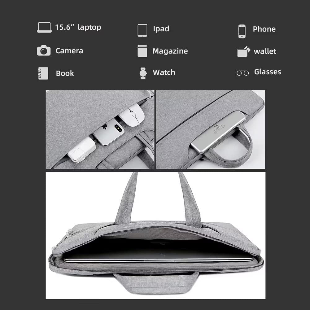 JUYGO Briefcase for Men Women Business Laptop Document Handbag Lightweight Computer Shoulder Bag Waterproof Messenger Bag