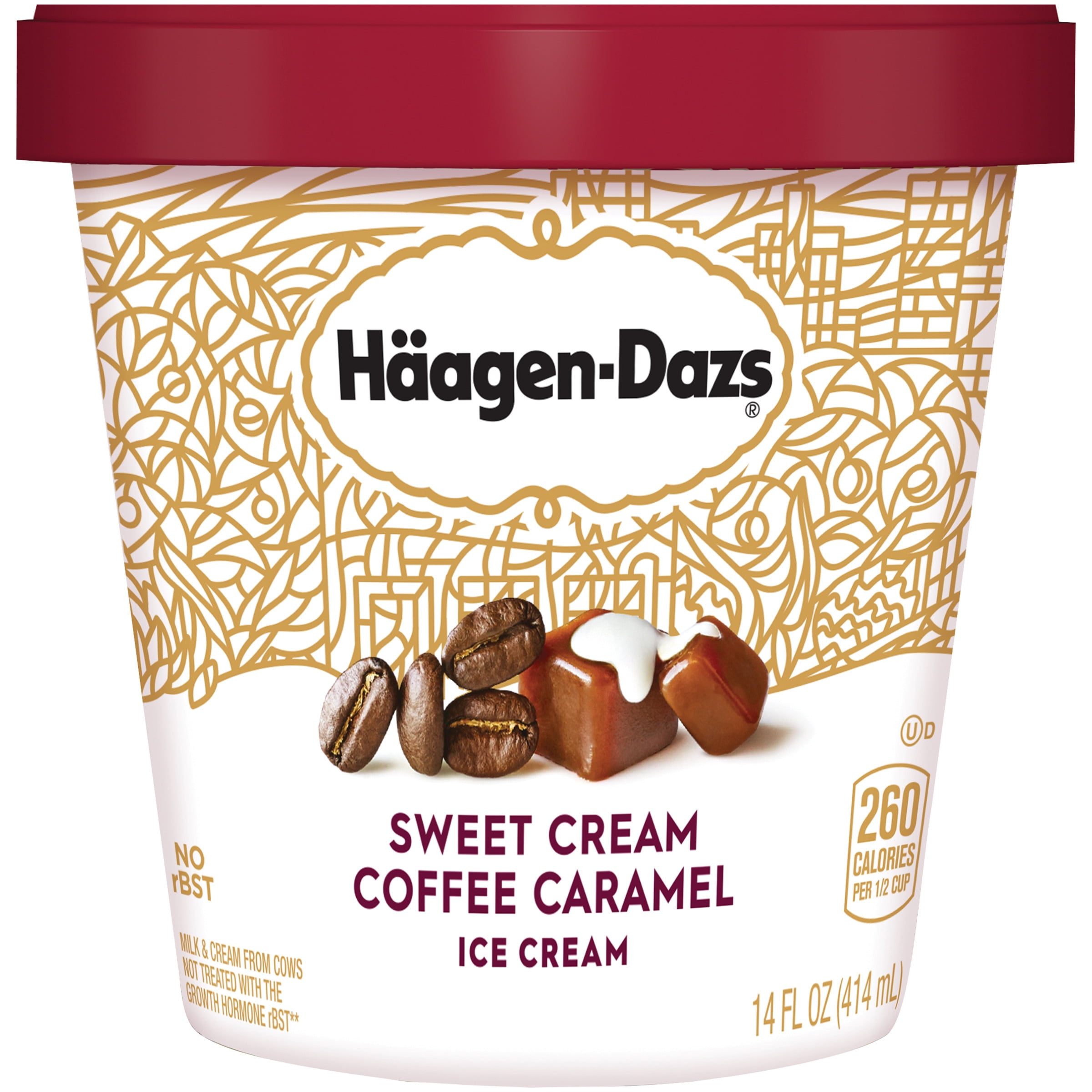 HAAGENDAZS Sweet Cream Coffee Caramel Ice Cream 14 fl. oz