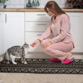 thumbnail image 3 of Brown Geometric Triangle Square Pattern Kitchen Rugs Sets Of 2,Anti Fatigue Kitchen Mat Rugs Non Slip Washable,Decorative Kitchen Floor Mats for Kitchen,Sink,Laundry,17"X30"+17"X47", 3 of 7