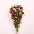 thumbnail image 4 of Decoraciones navideñas Jadeshay lazos de flores artificiales para colgar en la puerta árbol de Navidad de ratán con diseño personalizado, 4 of 12