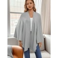 thumbnail image 2 of Elegant One-Piece Cape Wrap, Soft Batwing Sleeve Poncho for Women, Solid Color Shawl, One Size Fits All,6, 2 of 44