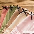thumbnail image 5 of Women'S Cotton Panties Bow Underwear, Lace Pleated Solid Cotton Seamless Panties, Mid Waist Briefs, Girl Lingerie (Green XL), 5 of 9