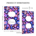 thumbnail image 3 of DouZhe 1-Gang Duplex Outlet Cover, Psychedelic Blue Circles Rounds Decorative Wall Plates, 3 of 7