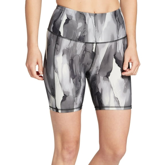 CALIA Women’s High Rise Bike Shorts XS Energize Collection Black Gray White