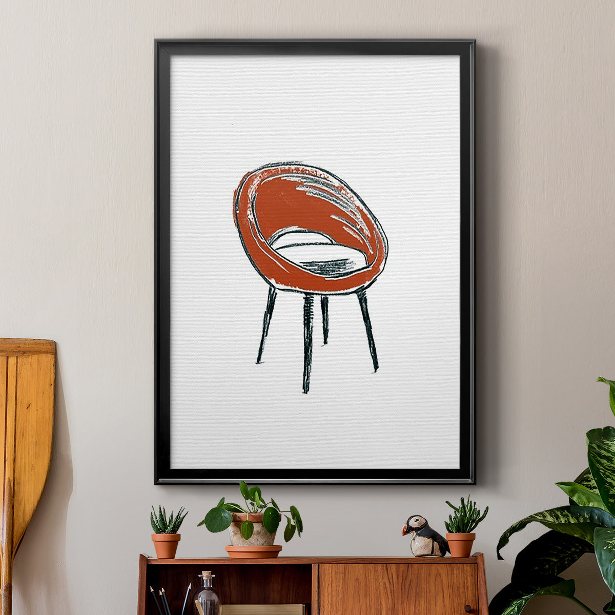 Take a Seat V Premium Framed Print, in Gold, Black, or Silver - Ready to Hang