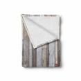 thumbnail image 2 of Rustic Wood Soft Flannel Fleece Blanket, Arrangement with Planks and Retro Effect Photo Style Print of Timber, Cozy Plush for Indoor and Outdoor Use, 50" x 60", Brown and Multicolor, by Ambesonne, 2 of 6