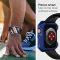 thumbnail image 2 of Pour Apple Watch Series 7 44mm Étui, 2 Pcs Étui de Protection Tout Autour Doux avec Protecteur d'Écran TPU Intégré Pare-Chocs Ultra-Mince Résistant aux Rayures - Noir, 2 of 8