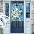 thumbnail image 6 of Hello Winter Snowflakes House Flag Double Sided, Blue Snow Decorative Garden Yard Outdoor Large Decor, Christmas Holiday Burlap Home Outside Decoration 28 x 40, 6 of 6