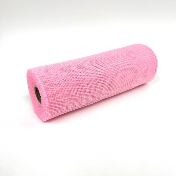 Light Pink - Floral Mesh Wrap Solid Color - ( 10 Inch x 10 Yards )
