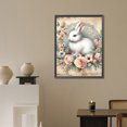 thumbnail image 4 of Pintura de diamante 5D DIY taladro redondo completo lindo conejo flor arte artesanía 30x40cm Wdftyju, 4 of 9