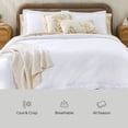 thumbnail image 4 of Better Homes & Gardens 3-Piece Arctic White Cotton Percale Duvet Cover Set, Full/Queen, 4 of 14